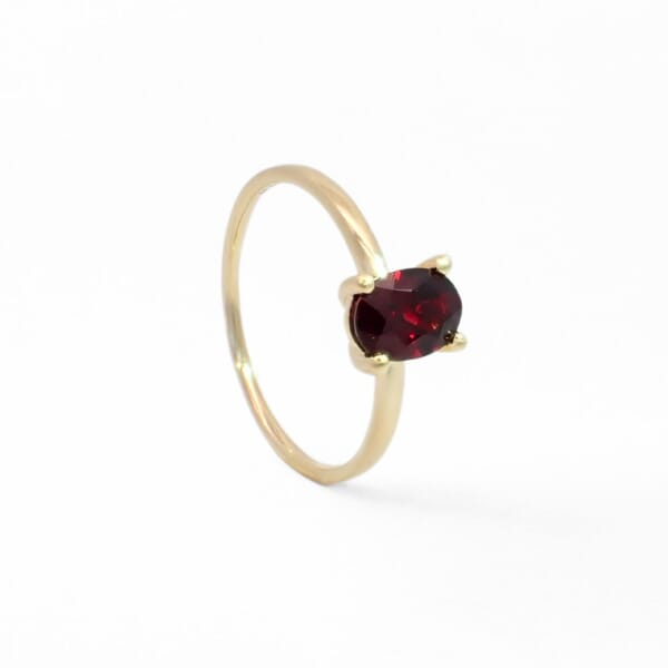 Gullring i 14kt med granat - Bur620400ggr